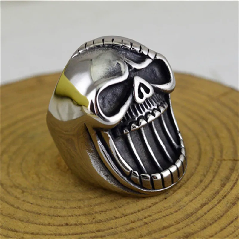 Cool Bottle Opener Ring For Men Hip-Hop Men\'s Metal Skull Rings Ghost Head Skull Ring Gothic Punk Rock Biker Jewelry Accessories