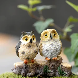 Chic Garden Owl Moss Terrarium Desktop Decor Crafts Bonsai Animals Miniature Diy