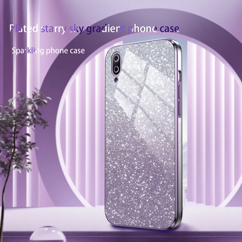 For VIVO Y93 Luxury Electroplated Glitter Phone Case For Vivo  Y93 Case shockproof Clear Soft TPU Back Protective Cover