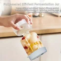 Pickles Jar With Forks Dry Wet Dispenser Pickle Olives Hourglass Cucumber Container Airtight Lids Kitchen Juice Separator Tools