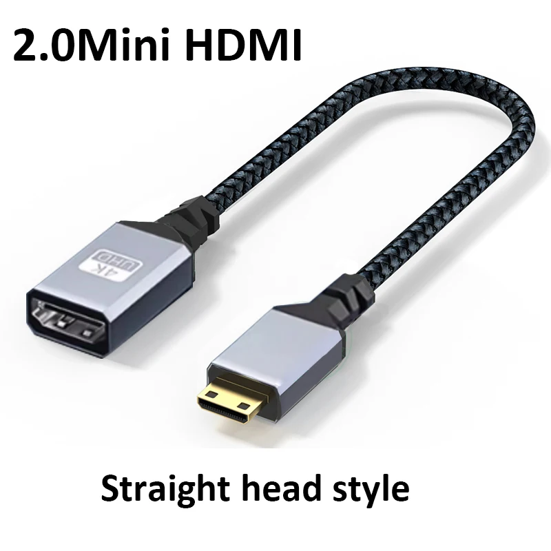 Mini HDMI Public to HDMI Female Left Right Bend Mini Side Bend Computer Camera Tablet Connected to TV