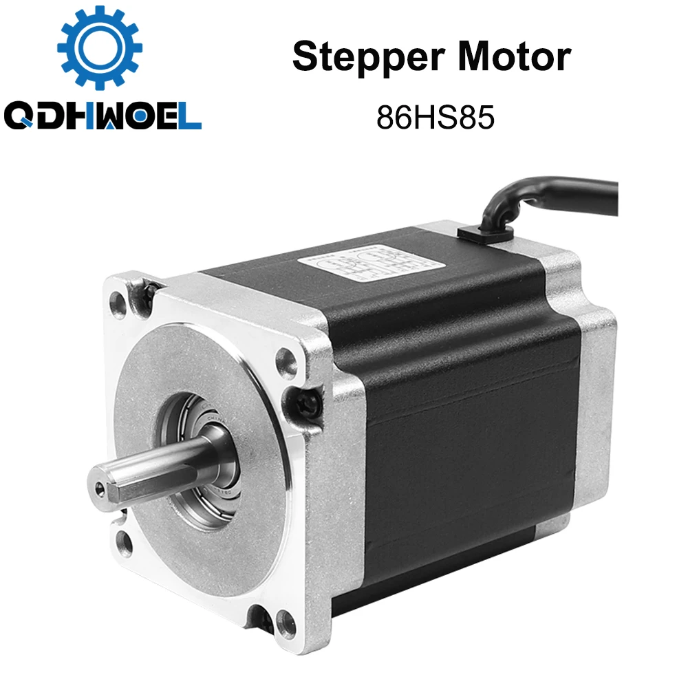 

QDHWOEL Leadshine 2-phase Stepper Motor 86HS85 for NEMA34 6.8A Length 118mm Shaft 12.7mm