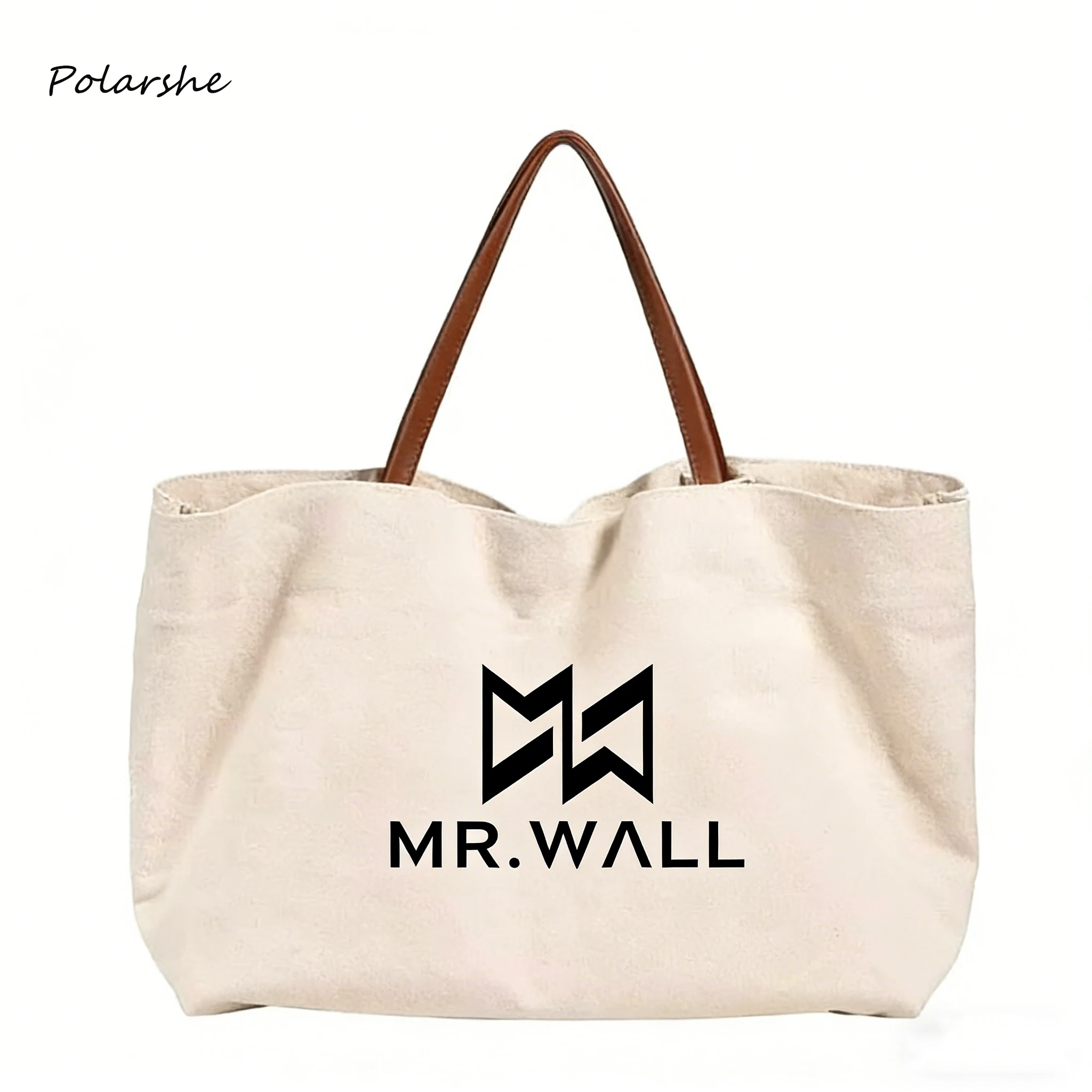 Custom Canvas Tote Bag Personalized Design With Name Logo And Pattern Simple Style For Business Gifts Corporate Advertising