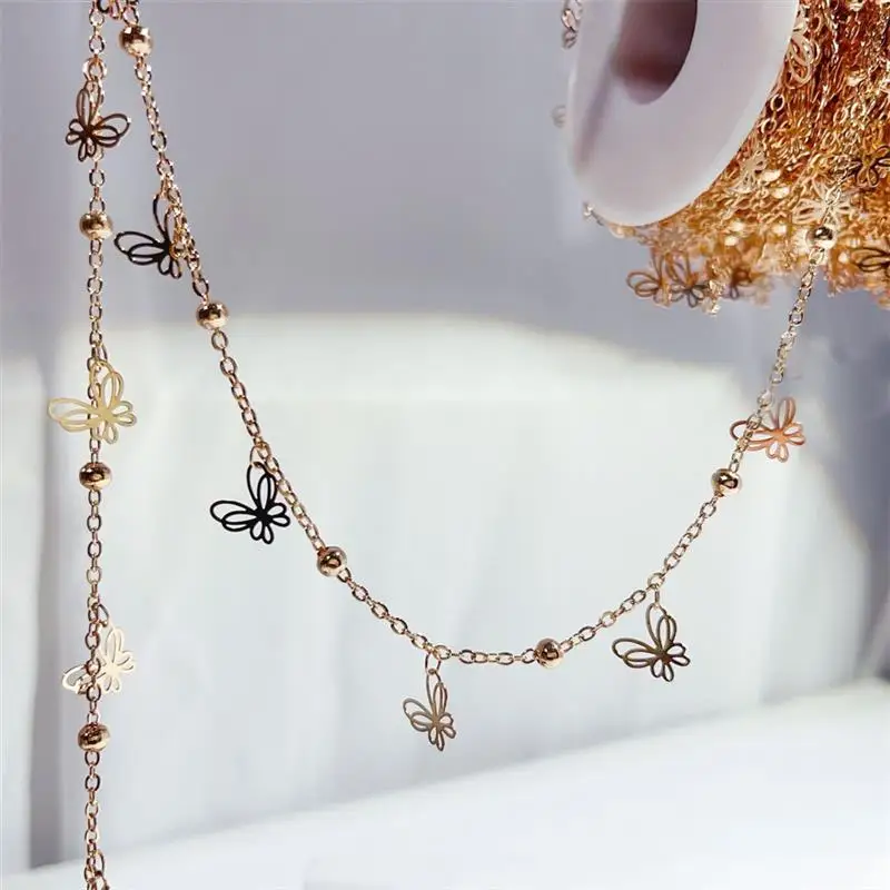 5 meters Retro Cute Butterfly DIY Chain for Women Summer Beach Sexy Simple Body Chain Necklace Vacation Jewelry Accessories