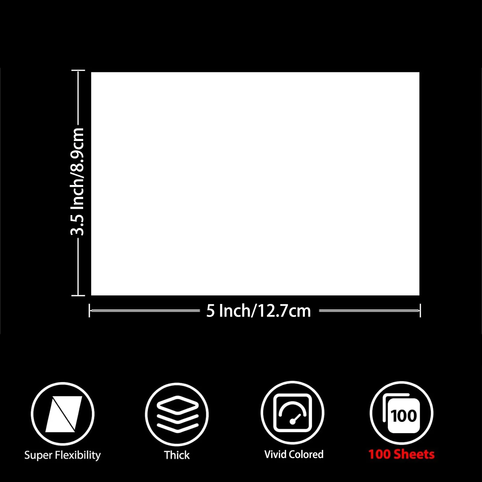 HUSPER 100 Sheets 3R Glossy Photo Paper 3.5x5 Inch 180/200/230Gsm Inkjet Compatible with Grey Back for Home Office Use