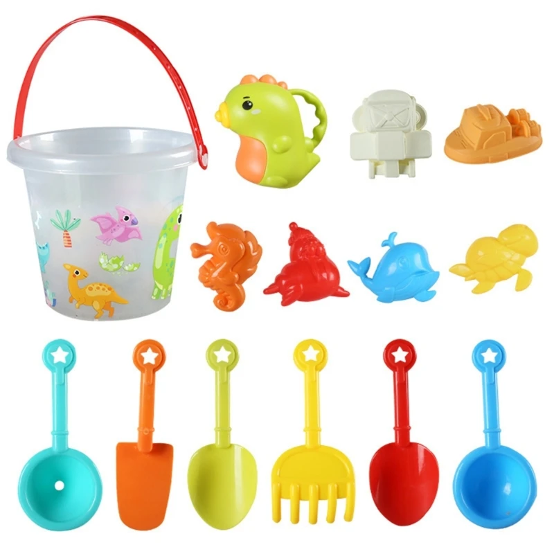 Beach Toy Outdoor Sand Play Castle Mold Toy Bucket Shovel Funny Sandcastles Toy Bath Water Play Toy Kids Educational Toy