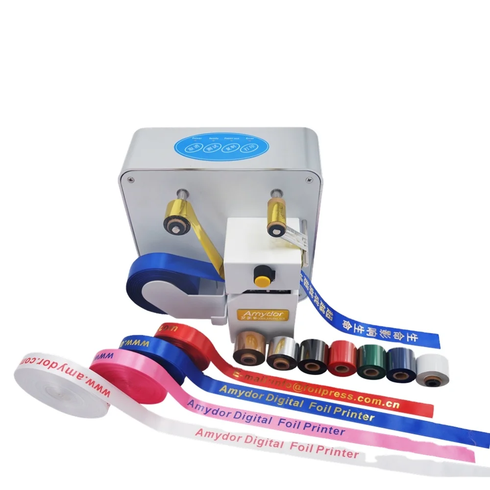 

AMD320 Digital Foil Printing Machine Stamping Printer Satin Ribbon Printing Machine Digital Ribbon Foil Printer