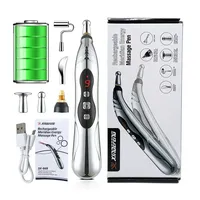 Electronic Acupuncture Pen Point Massager Electric Meridian Laser Therapy Heal Massage Pen Face Energy Pen Back Pain Relief Tool