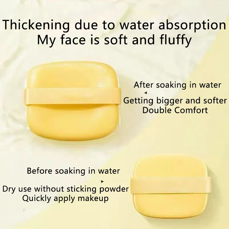 1/3 peças de sopro de pó redondo, usado para pó solto, cosméticos líquidos, sopro de pó de camurça macia, sopro de maquiagem de base e ma