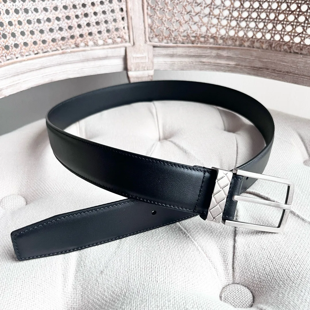 High Quality 3.5cm Leather Business Men Belt Luxury Brand Designer famous Belts for men Jeans Strap Male Metal Buckle Belt