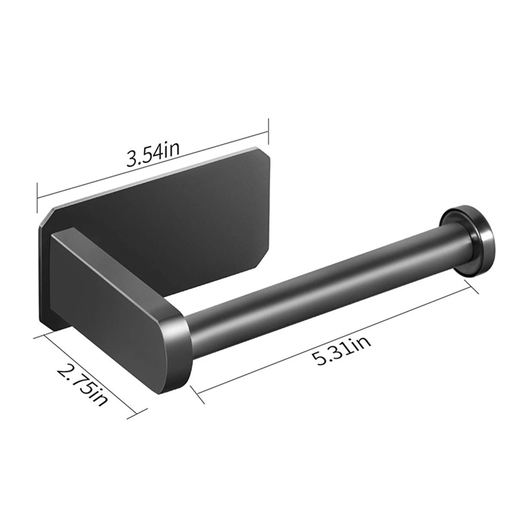 ABKW-2X Toilet Paper Holder Self Adhesive Kitchen Washroom Adhesive Toilet Roll Holder For Bathroom Stick On Wall Brushed