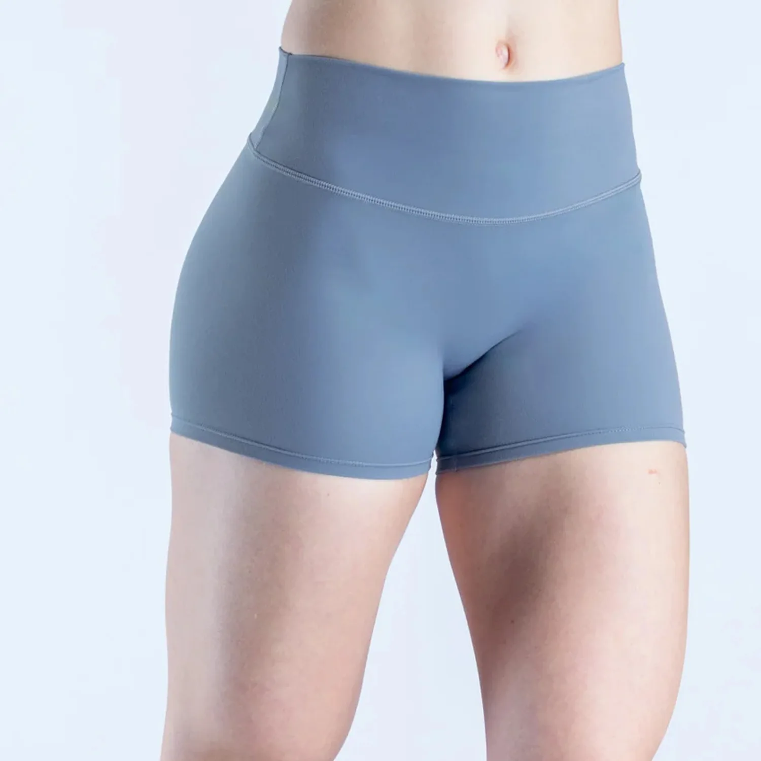 Logo High Waist Nude Feel Yoga Shorts Women Y Scrunch Butt Lifting Tummy Control 3 Inch Fitness Shorts Sports Short Pants