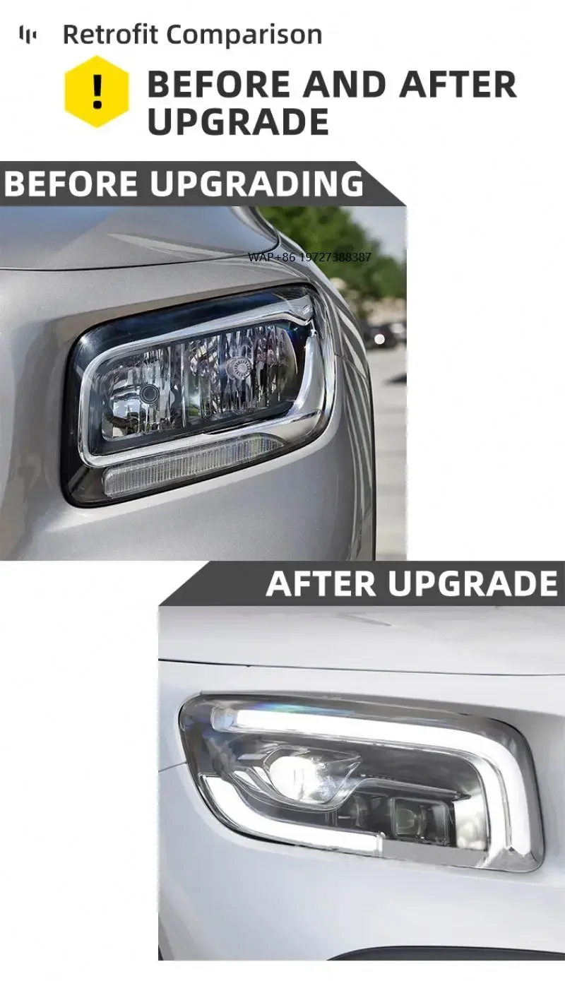 

MJ for GLB 180 200 2020-2022 Headlight Front Light Upgrade LED Car Accessories Head Light Front Projectors