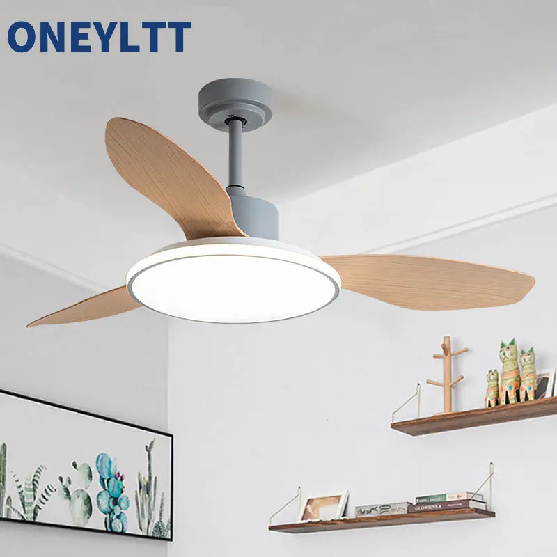 Fashion Ceiling fan with Ultra-thin LED Lamp Nordic Minimalist Ceiling Fan Light for Bedroom Living Room