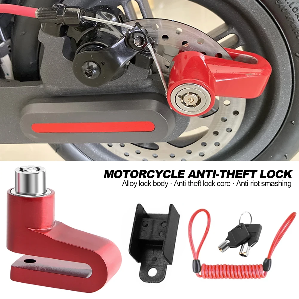 Anti-theft Lock Electric Scooter Disc Brake Lock with Steel Wire Bicycle Mountain Bike Motorcycle disc lock Safety Theft Protect