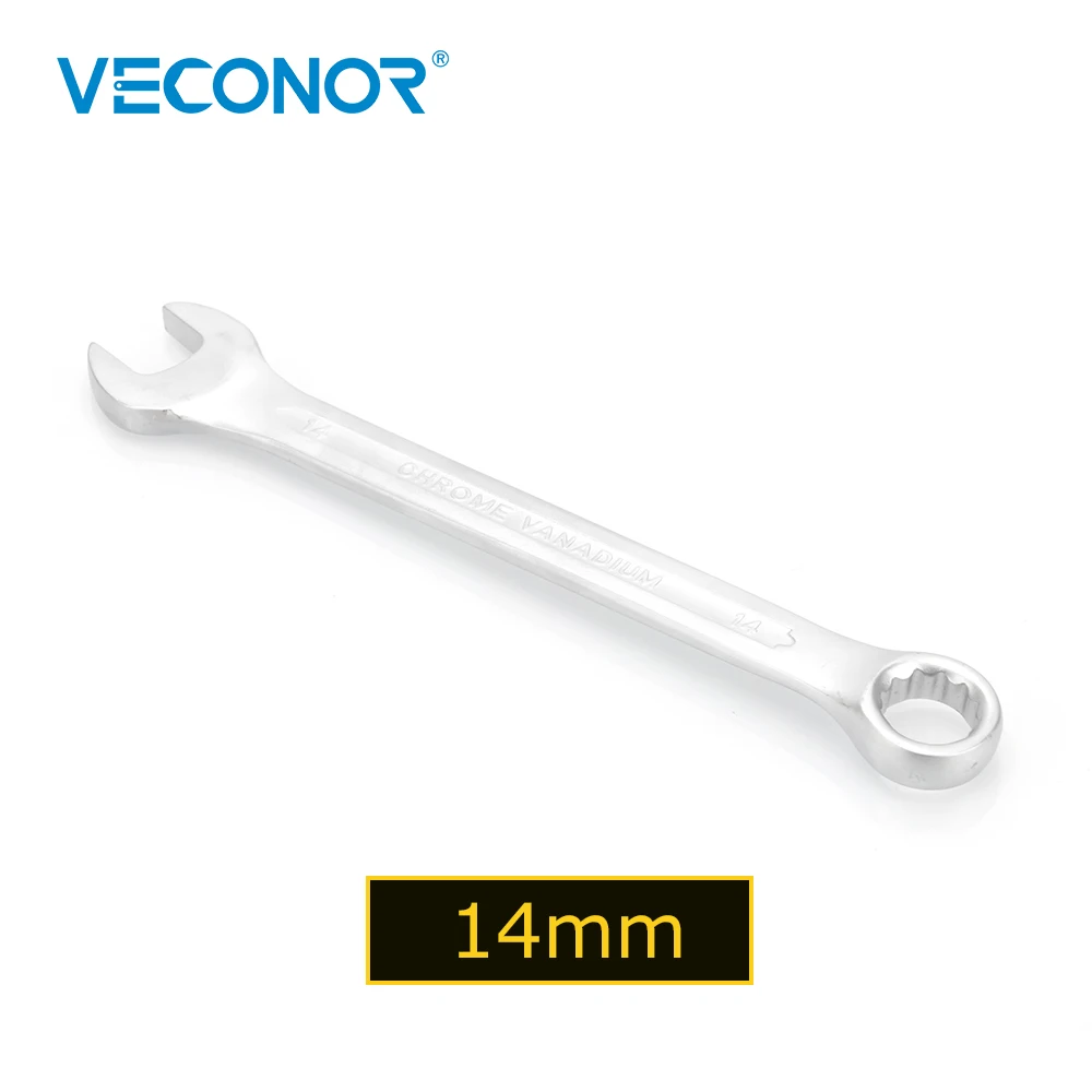 Veconor 14mm Open Box End Combination Wrench Chrome Vanadium Opened Ring Combo Spanner Household Car repair Hand Tools 14 mm