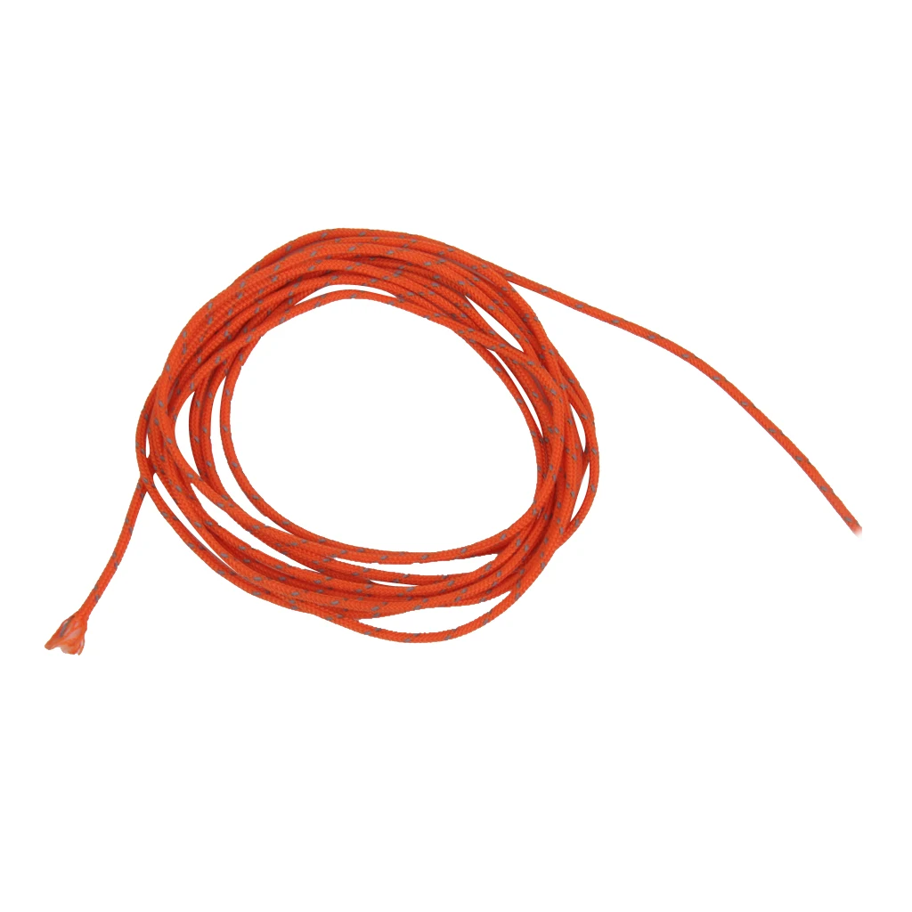 1.8mm Reflective Cord Guy Rope for Camping Awning Tent 20m Orange