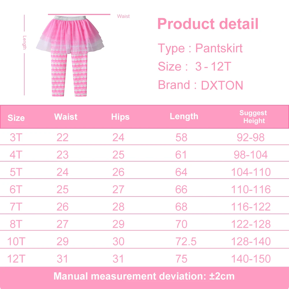 DXTON Baby Girls Skirt Pants Striped Pink Kids Leggings Skirt Four Season Pencil Elastic Fake Two Children Trousers with Pants