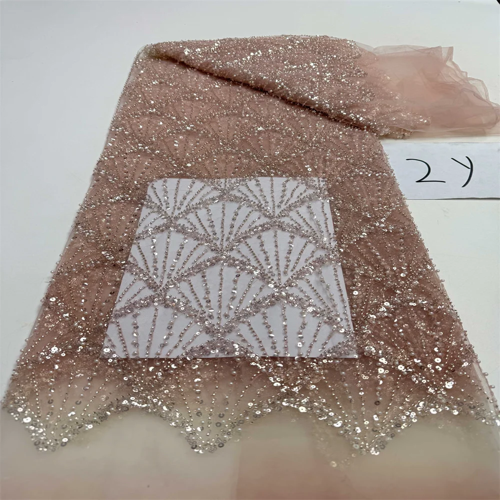 2 metri africano paillettes in rilievo sposo tessuto di pizzo francese di alta qualità tulle tessuto di pizzo 2026 ricamo tessuti di pizzo nigeriano