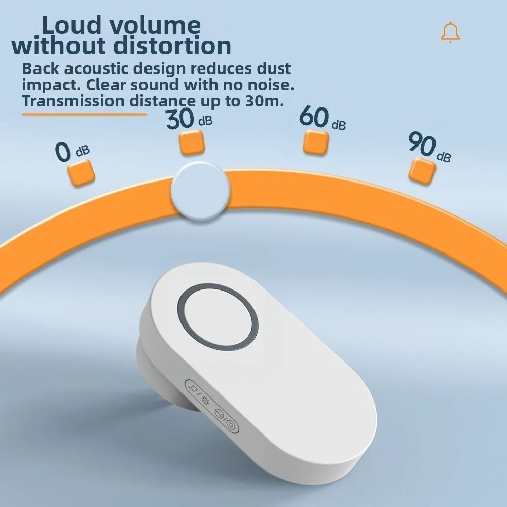 جرس باب لاسلكي عالي الحجم الولايات المتحدة/الاتحاد الأوروبي/المملكة المتحدة التوصيل مقاوم للماء جرس الباب التعريفي سهل التركيب طويل المدى جرس الاتصال المنزلية #1