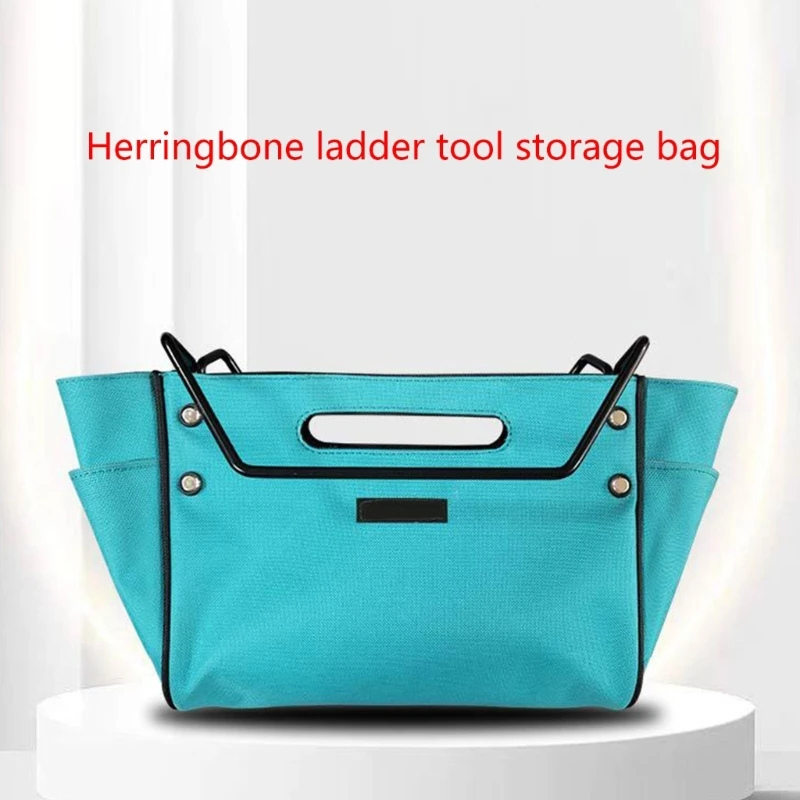 Imagem -04 - Folding Ladder Tool Bolsa Storage Bolsa Extension Hanging Hand Tool Portable Organizers Pouch For Frame Ladder