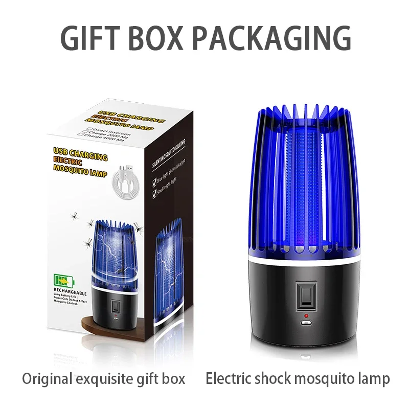 Outdoor Portable Mosquito Lamp Killer 4000mAh USB Recargable Lampara Antimosquitos For Camp Switchable Mosquito Killing Lamp