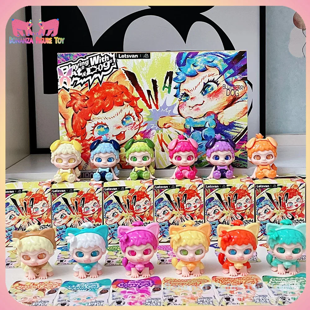 

Новинка в наличии 19829 года, играющая с котами и собаками, серия слепая коробка, кавайная милая кукла, загадочная коробка, коллекционный орнамент, подарок на день рождения, игрушка