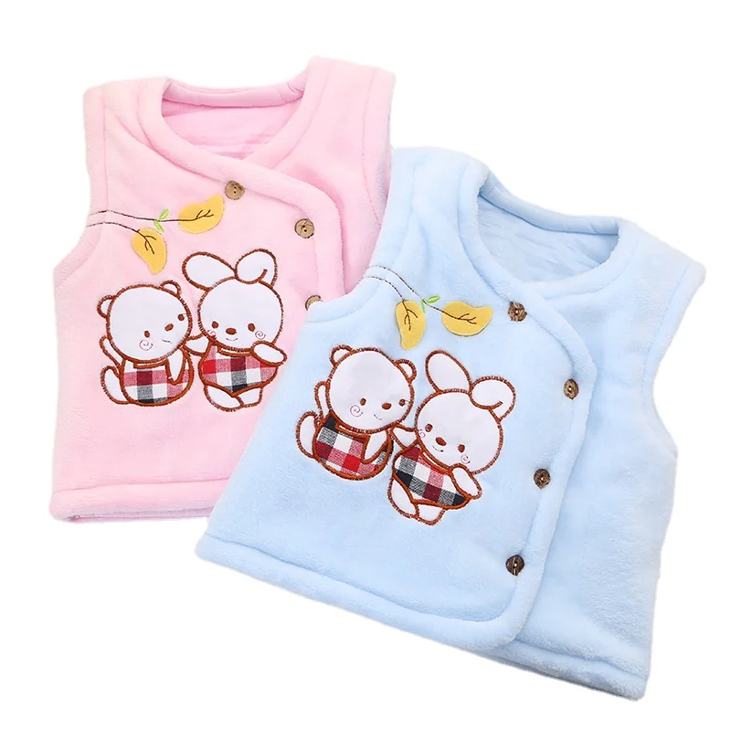 

0-2Y Winter Newborn Baby Vest Fur Baby Waistcoat Kids Jackets for Girls Boys Children Clothes Fur Coat Jacket Sleeveless Toddler