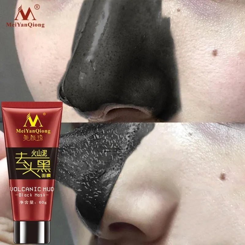 

Volcanic Mud Black Mask Acne Blackhead Removal Treatment Whitening Moisturizing Skin Care Peel Mask Anti-Aging Cream For Beauty