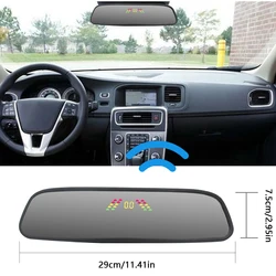 Car Parking Sensor Kit With Auto Parktronic Reverse LED Monitor 22mm 4 Sensors Radar Detector Back-light LCD Rear Mirror Display