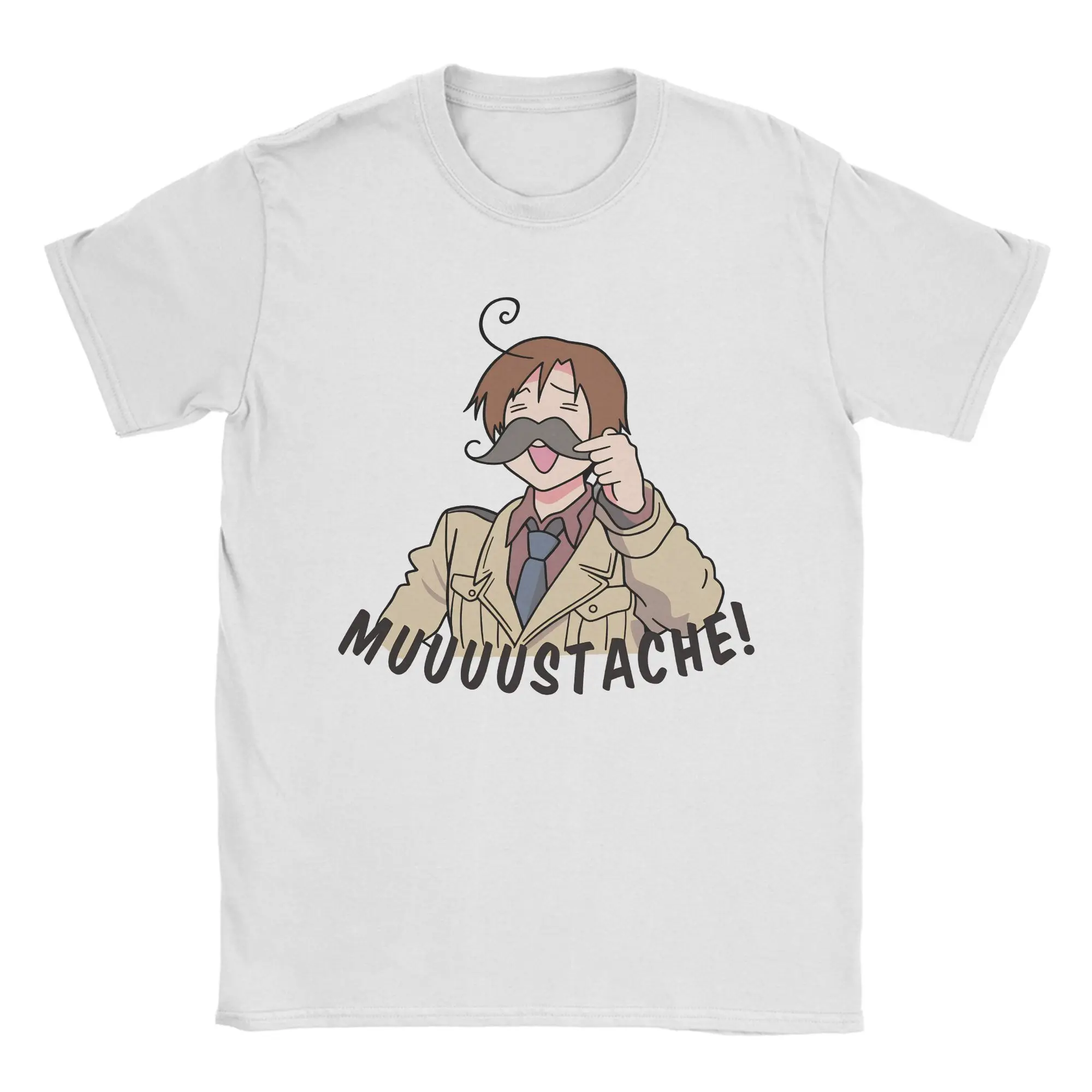 Hetalia Axis Powers Men's T Shirts  Fashion Tees Short Sleeve Crewneck T-Shirts Cotton Gift Idea Clothing