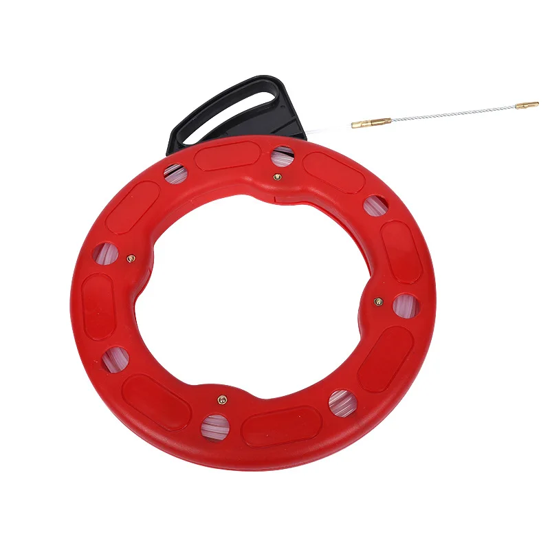 Cable Puller Fish Tape Reel Puller Fiberglass Nylon Conduit Ducting Rodder Pulling Wire Cable Fishing Tool 4mm 10/15/20/25/30m