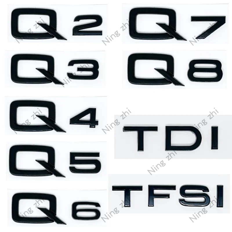

3d ABS Chrome Letters Numbers Car Rear Trunk Boot Emblem Sticker Badge For Q2 Q3 Q4 Q5 Q6 Q7 Q8 TDI TFSI Car Styling Accessories