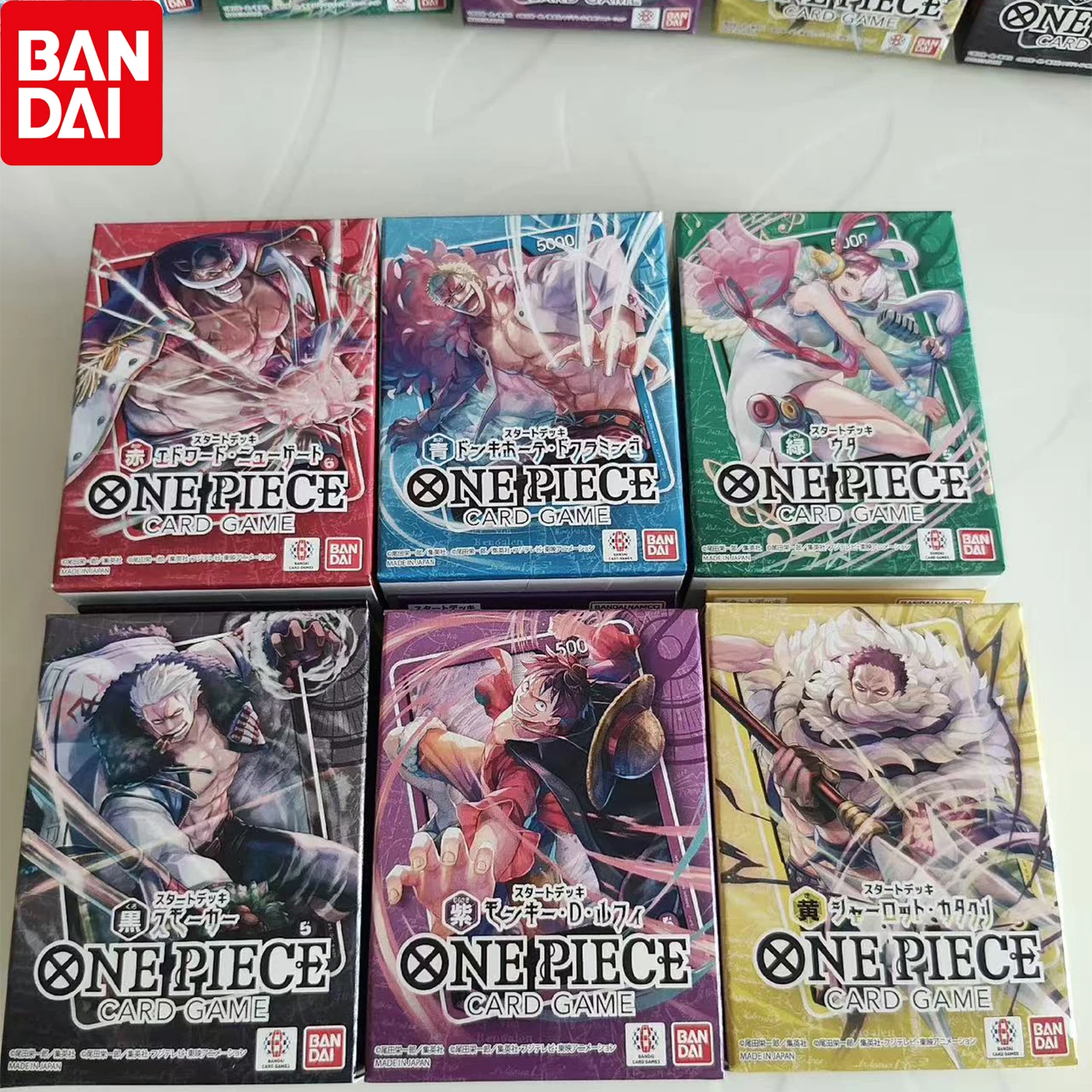 BANDAI One Piece ST15-ST20, juego de cartas de mazo inicial, caja de cartas de colección japonesa, juego de cartas TCG, Luffy.