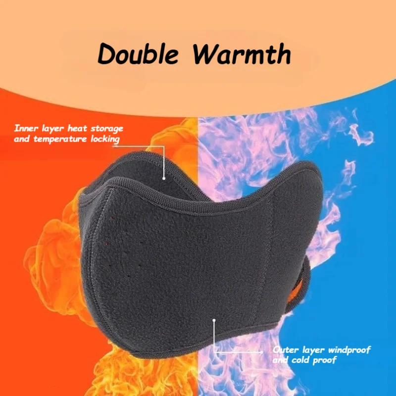 Winter Unisex Warm Fleece Mask Windproof Cycling Facemask Anti Dust Reusable Outdoor Sports Thermal Headwear