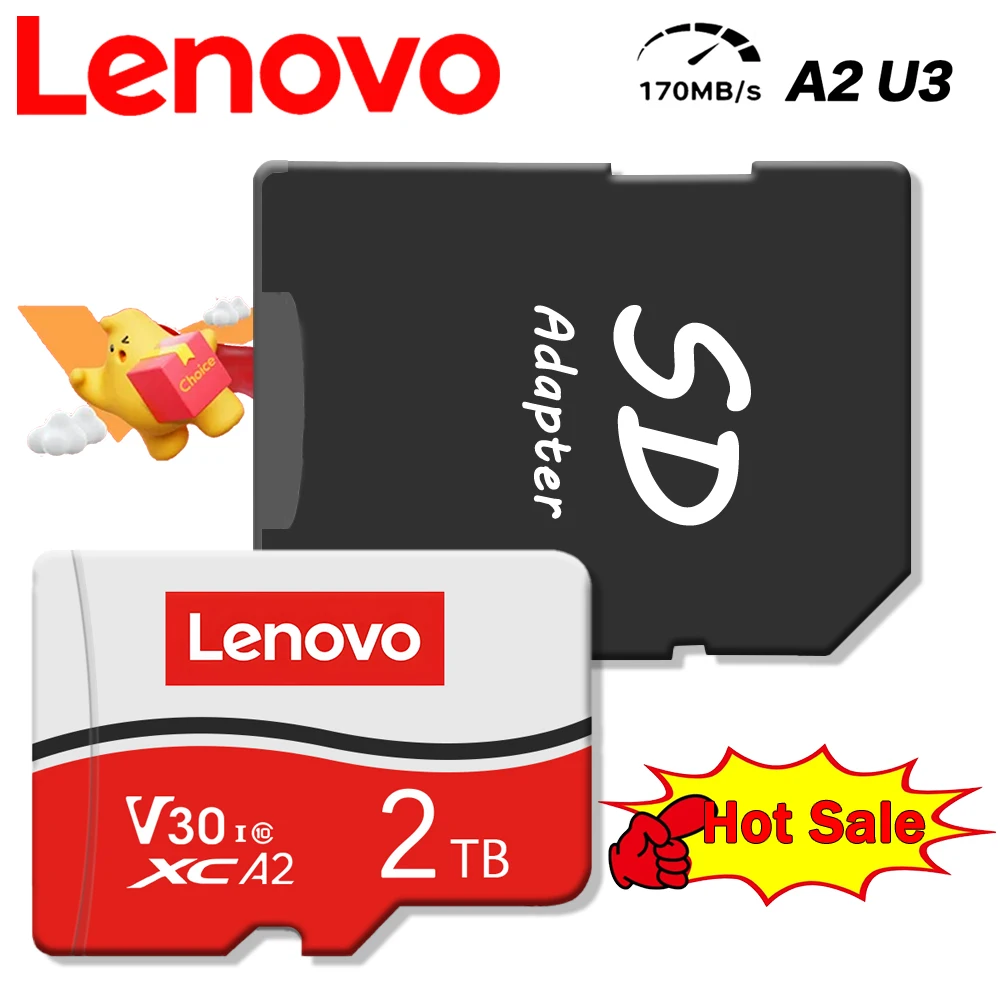 Lenovo Micro Memory SD Card 2TB 1TB 512GB 256GB SD Card SD/TF Flash Card SD Memory Card 128GB For Phone Camera Nintendo Switch