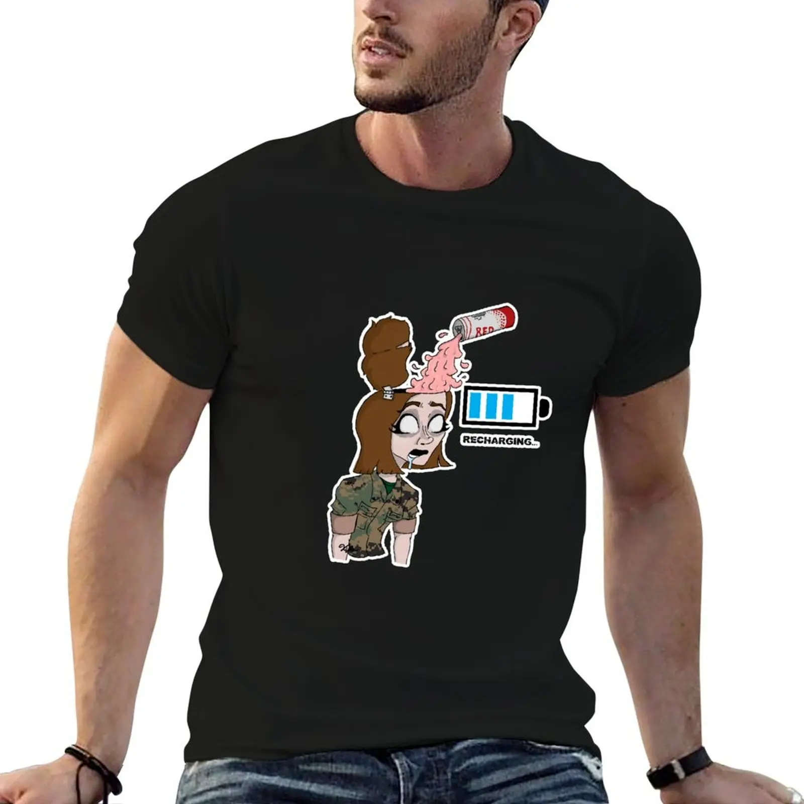 Recharging (W) T-Shirt Plus Size Gym Sports T-Shirt