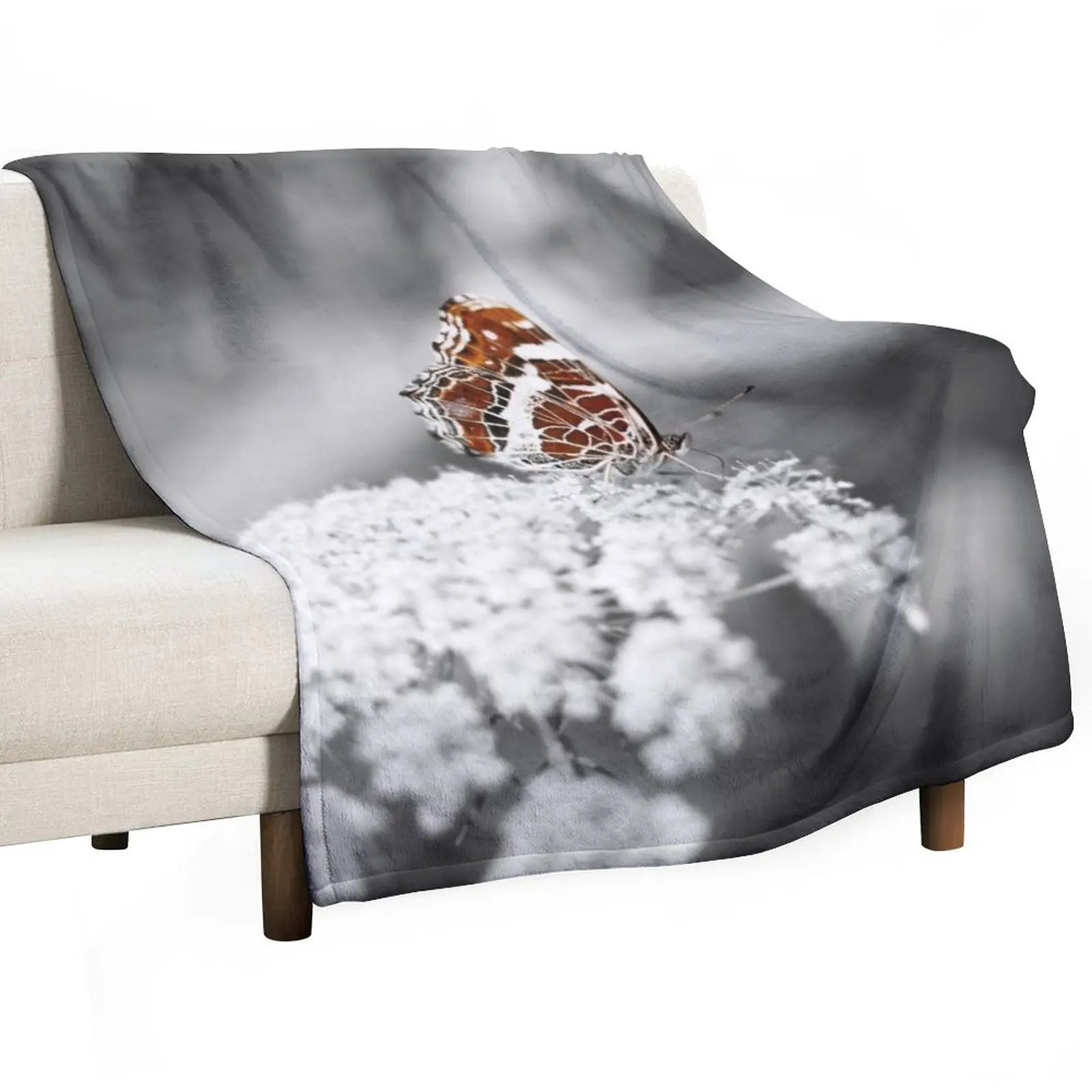 

Butterfly colour isolation 1 Throw Blanket Large sofa bed Weighted Blankets