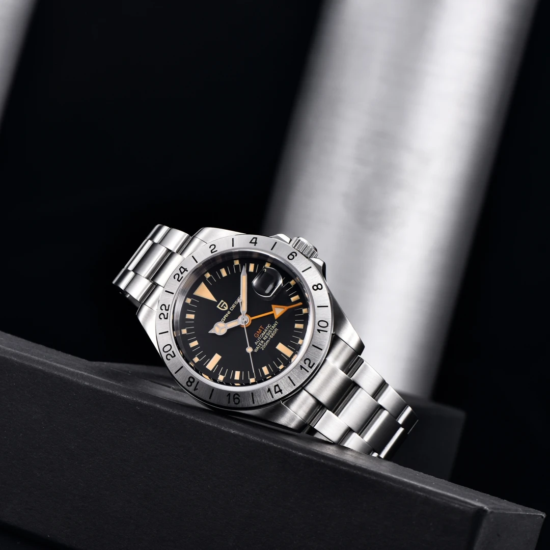 2026 New PAGANI DESIGN GMT Men Automatic Mechanical Watch Classic Retro Watch Stainless Steel 200m Waterproof Clock Reloj Hombre