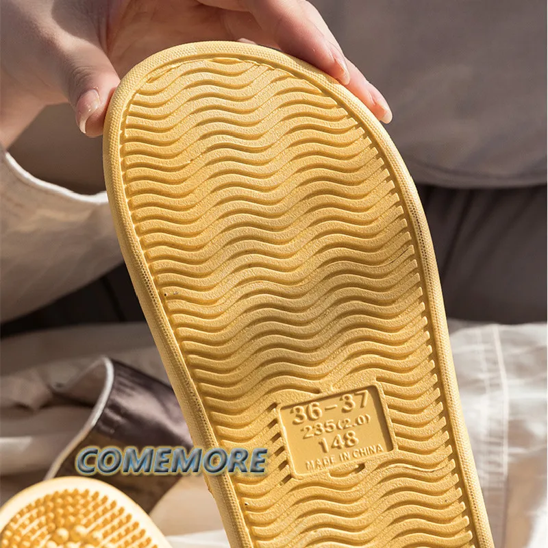 Women\'s Foot Massage Slippers Couples Slipper Men Indoor Bathroom Non Slip Soft Slides Casual Home Relief Feet Health Care Shoes