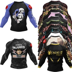 Cody Lundin Tattoo Men's Gym Compression Tshirt Masculine Sublimation Long Sleeve Rashguard BJJ jiu jitsu Boxing Jersey Custom