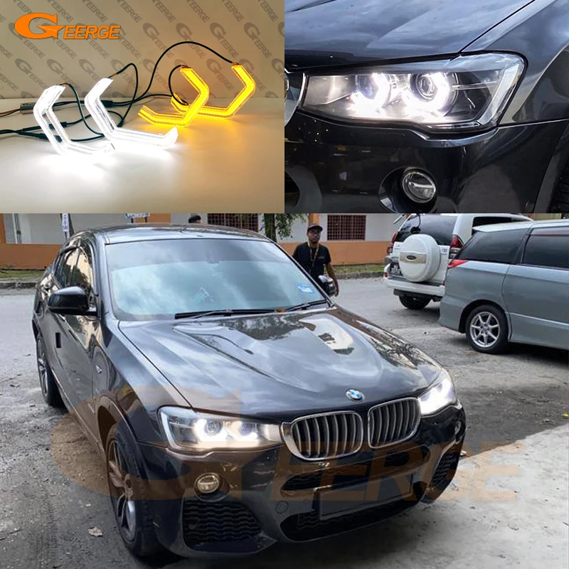 

Для BMW X3 F25 LCI G01 F97 X4 F26 G02 F98 Super Bright Concept M4 Iconic Style LED Angel Eyes Kit Halo Rings Day Light