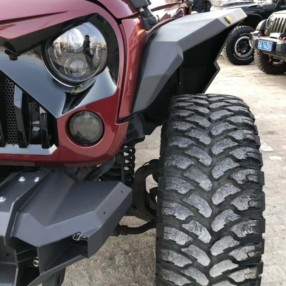 Parafanghi anteriori posteriori in lega di alluminio per Jeep Wrangler JK 2007-2017 J342