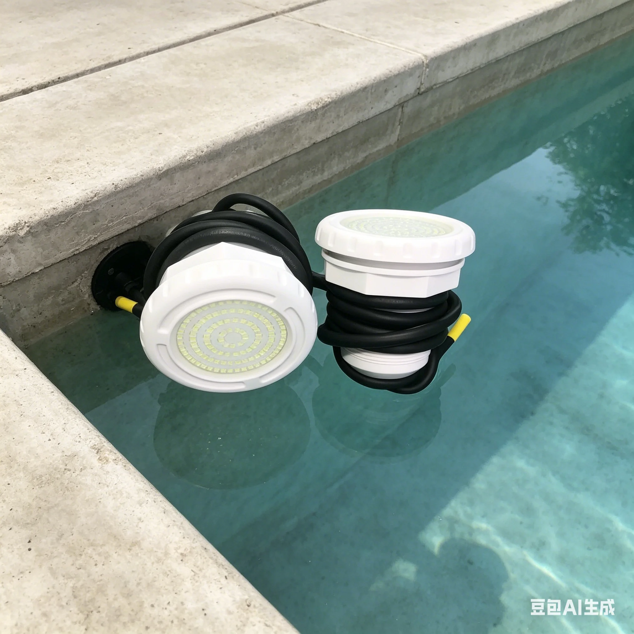 

AC/DC12V 15W LED Underwater Swimming Pool Light RGB Color Changing IP68 Waterproof Lamp With Remote Controller For Wedding Party