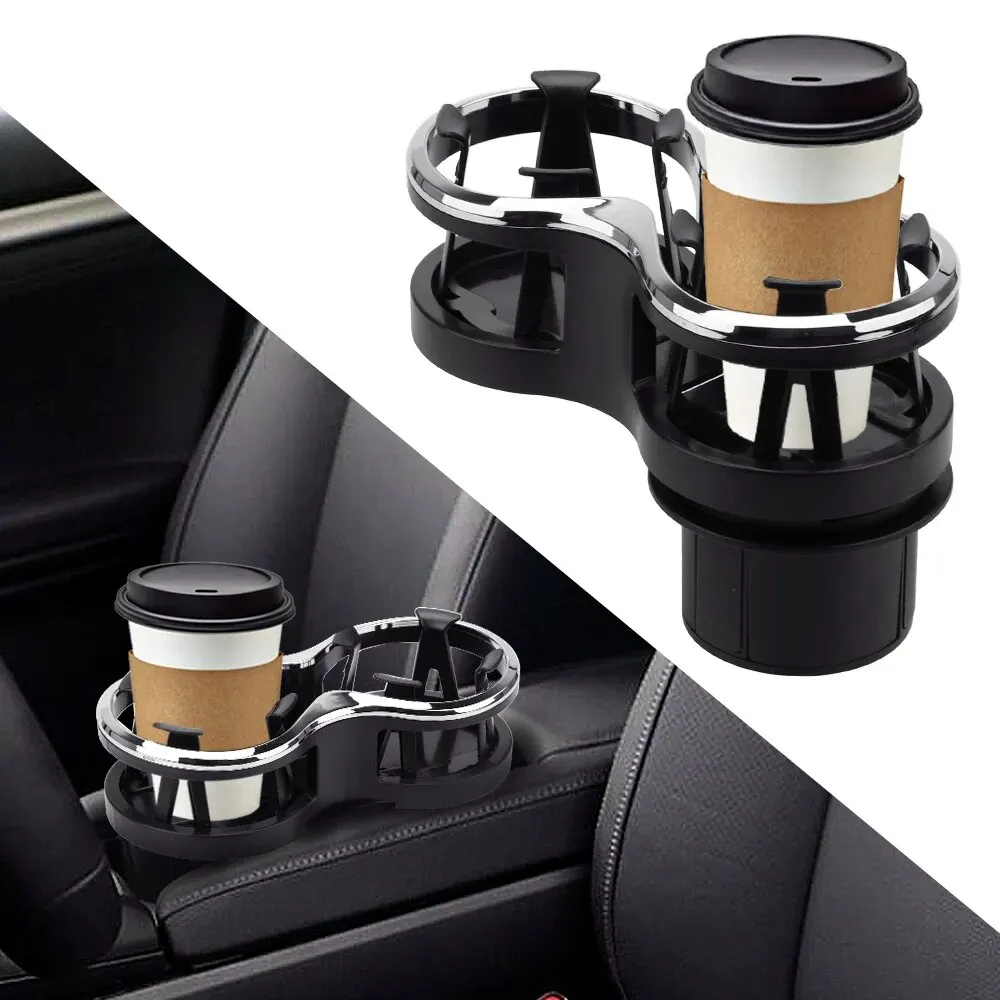 Glasses Phone Organizer Tea Cup Stand Bracket Car-styling Car Mounted Glass Rack Car Cup Holder Dual Drinking Bottle Holder