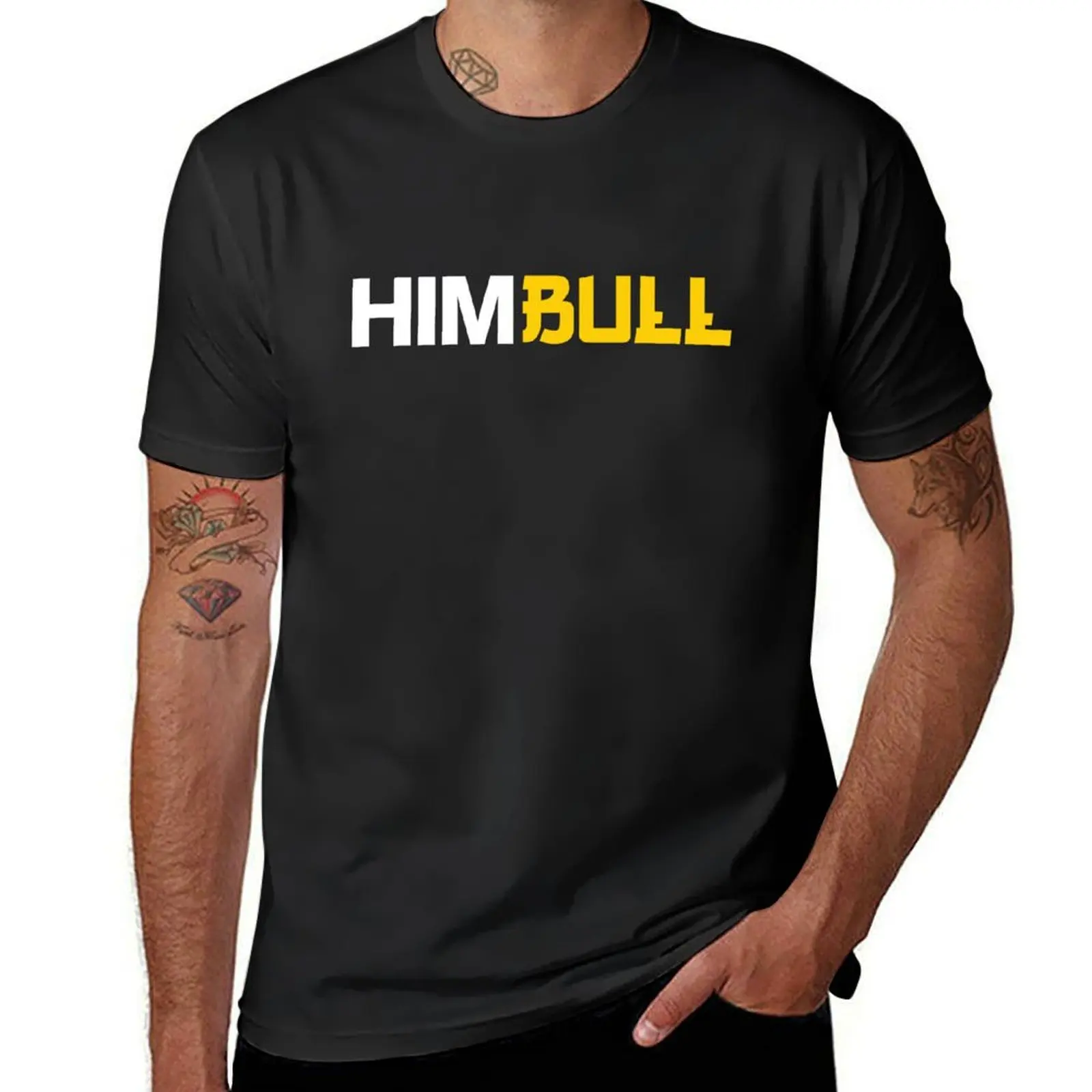 HimBull Apparel - White Letter v.2 (Won't appear on some specific color products) T-Shirt Blouse mens white t shirts