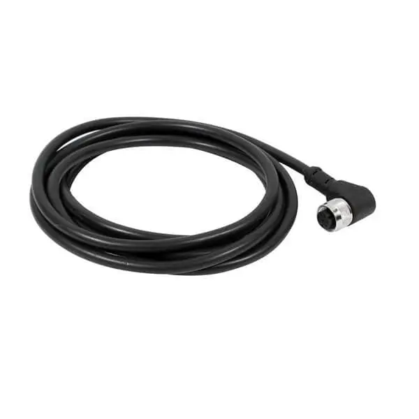 M12 8 Pole Female Cable A-Coding Angled Molded Cable 1M AWG24 for Industrial Automation