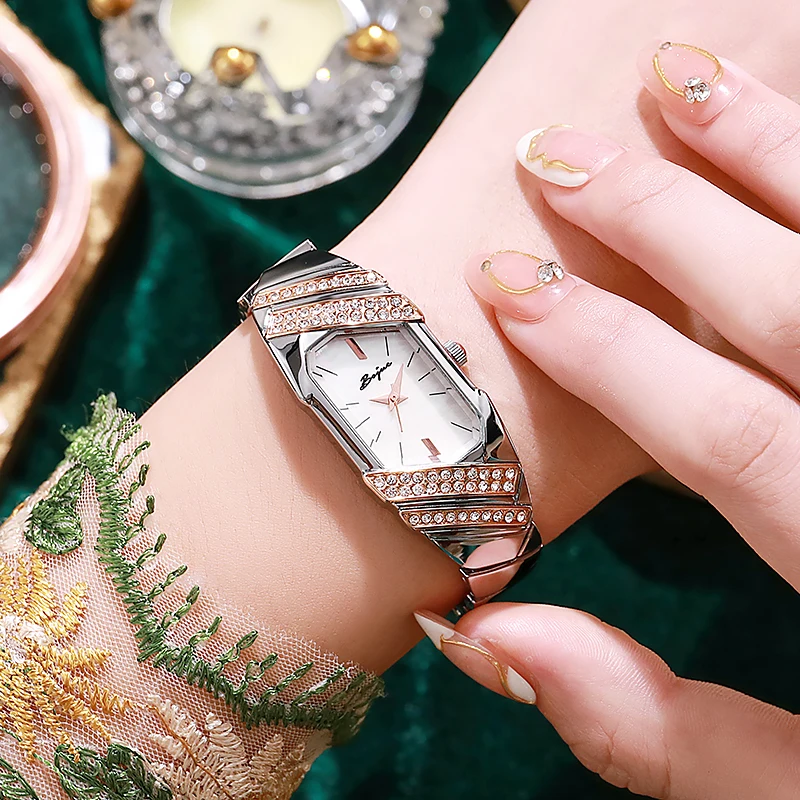 

Top Luxury, High-End, Elegant Women's Watch, Classic Analog, Waterproof, Fashionable, Simple, Unique, Compact Watch for Women, Elegant Rhinestone Bracelet Watch