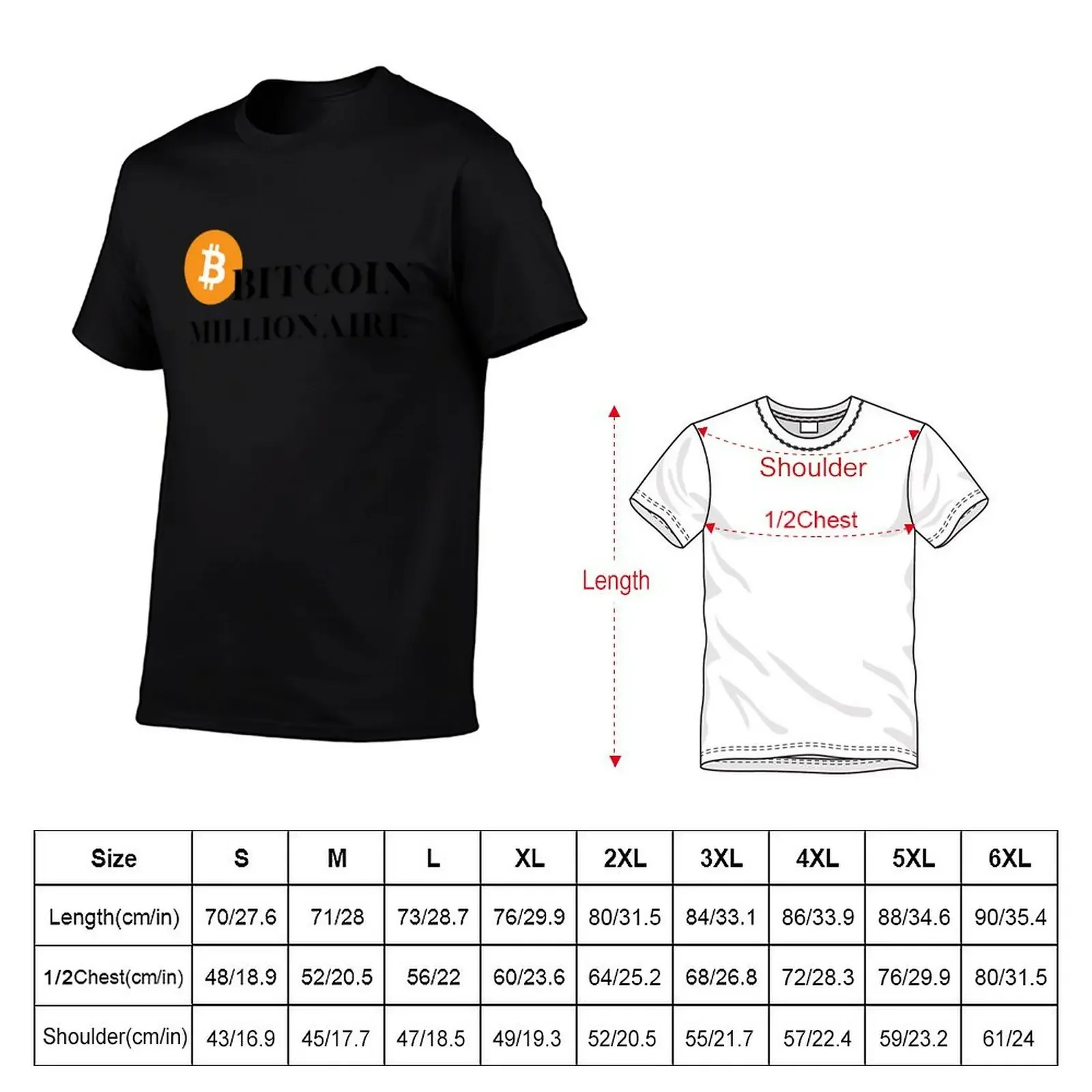 Bitcoin Millionaire T-Shirt vintage graphic tee graphic t shirts shirts graphic mens champion t shirts