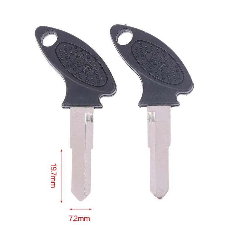 2PCS Blank Uncut Key For Some Chinese Motorcycle Moped Left And Right Blade Groove